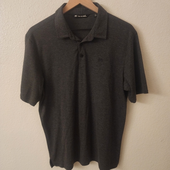 Travis Mathew Heathered Golf Polo Shirt Mens Medium - Picture 1 of 7